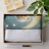 Teddybeer op maan gloed sterren hemelhemel tissuepapier (Geschenk)