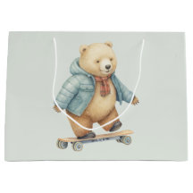 Teddybeer op schaatsen bord