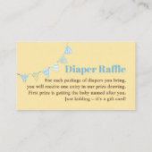 Teddybeer op Scooter Baby shower Luier Raffle Visitekaartje (Achterkant)