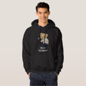 Teddybeer op skateboard gezegde Let's Move Hoodie (Voorkant volledig)
