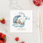 Teddybeer Over de Maan Baby shower Servet (Insitu)