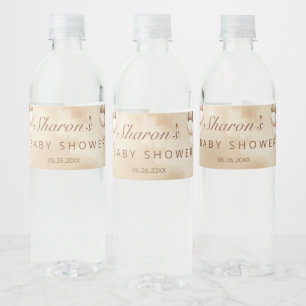Teddybeer Over de Maan Baby shower Waterfles Etiket