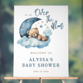 Teddybeer Over de Maan Baby shower Welkom Acryl Bord (Neutraal)