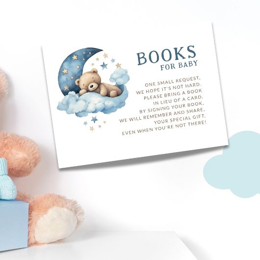 Teddybeer Over de Maan Boeken voor Baby Informatiekaartje