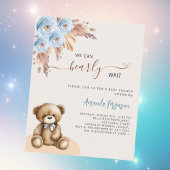 Teddybeer pampas blue boy budget baby shower