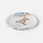 teddybeer pampas gras papieren bordje (Gekanteld)