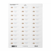 Teddybeer Pampasgras Adreslabels Etiket (Full Sheet)