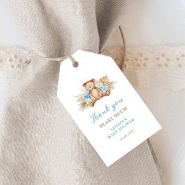 Teddybeer Pampasgras Baby Cadeaulabel