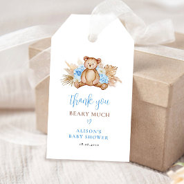 Teddybeer Pampasgras Baby Cadeaulabel