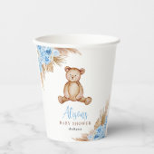 Teddybeer Pampasgras Papieren Bekers (Voorkant)