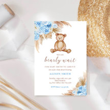 Teddybeer Pampasgras Weinig Geduld Babyshower