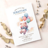 Teddybeer pastelballon Beary eerste verjaardag Kaart