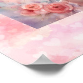 Teddybeer personaliseren naam leeftijd verjaardags poster (Hoek)