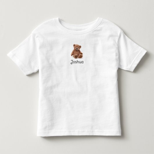 Teddybeer peuter t-shirt gepersonaliseerd (Voorkant)