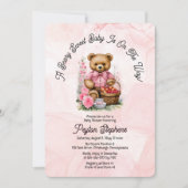 Teddybeer Picknick Baby Shower Zoete Schatjes Kaart (Voorkant)