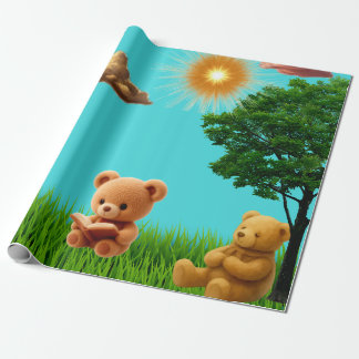 Teddybeer Picknick Cadeaupapier