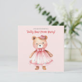 Teddybeer Picknick Feestje  Kaart (Staand voorkant)