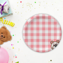Teddybeer picknick gingham