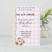 Teddybeer picknick verjaardag kaart (Staand voorkant)