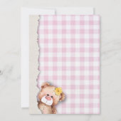 Teddybeer picknick verjaardag kaart (Achterkant)