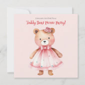 Teddybeer Picknickfeestje  Kaart (Voorkant)