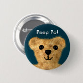 Teddybeer (Piep po!) Ronde Button 5,7 Cm (Voorkant /achterkant)