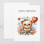 Teddybeer Piloot Verjaardag (Voorkant / Achterkant)