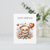 Teddybeer Piloot Verjaardag Briefkaart (Staand voorkant)