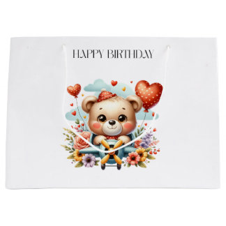Teddybeer Piloot Verjaardag Groot Cadeauzakje