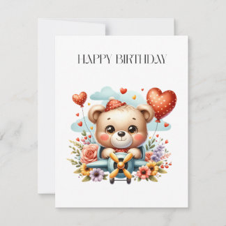 Teddybeer Piloot Verjaardag Kaart