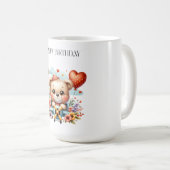 Teddybeer Piloot Verjaardag Koffiemok (Voorkant rechts)