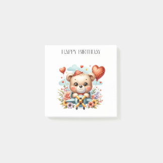 Teddybeer Piloot Verjaardag Post-it® Notes