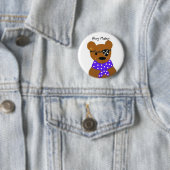 Teddybeer Piraat Ronde Button 5,7 Cm (In situ)
