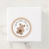 Teddybeer pluche gevulde dier verjaardagsfeestje bedankjes labels (In situ)