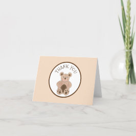 Teddybeer pluche gevulde dier verjaardagsfeestje bedankkaart