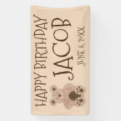 Teddybeer pluche gevulde dier verjaardagsfeestje spandoek (Verticaal)