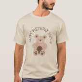 Teddybeer pluche gevulde dier verjaardagsfeestje t-shirt (Voorkant)