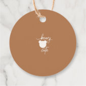 Teddybeer pop het wanneer ze pop baby shower bedankjes labels (Achterkant)