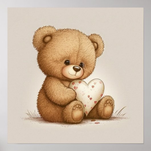 Teddybeer Poster (Voorkant)