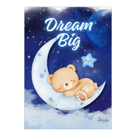 Teddybeer printbaar wandkunst poster-droom groot poster