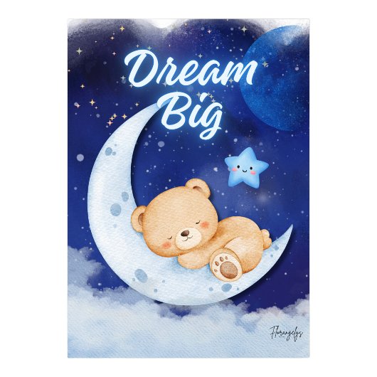 Teddybeer printbaar wandkunst poster-droom groot poster