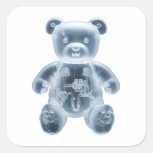 Teddybeer: RBT Vierkante Sticker