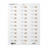 Teddybeer Retouradreslabel Etiket (Full Sheet)