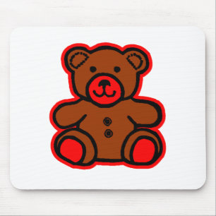 Teddybeer Rood Bruin Het MUSEUM Zazzle Gifts Muismat