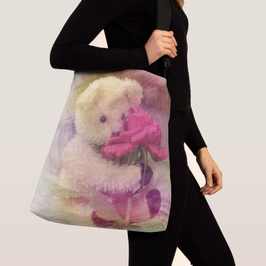 Teddybeer-Roos Crossbody Tas (Dichtbij)