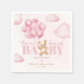 Teddybeer roze Beary schattig baby shower Servet (Voorkant)