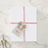 Teddybeer Roze Blauw Boho Geslacht Reveal Bedankt Cadeaulabel (Met Touw)