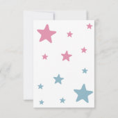 Teddybeer Roze Blauw Geslacht onthullen Bedankkaart (Achterkant)