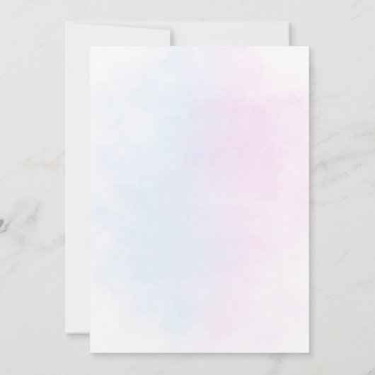 Teddybeer Roze Blauw Geslacht onthullen Kaart (Achterkant)