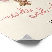 Teddybeer roze bruine ballon kaarten en geschenken poster (Hoek)
